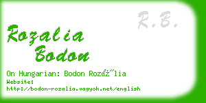 rozalia bodon business card